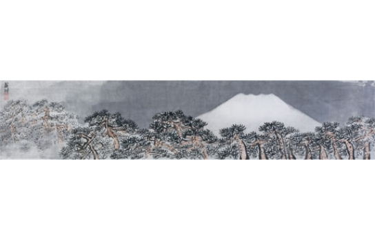 Yosa Buson Mt. Fuji Seen beyond Pine Trees