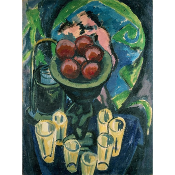 Ernst Ludwig Kirchner《Still Life with Glasses》
